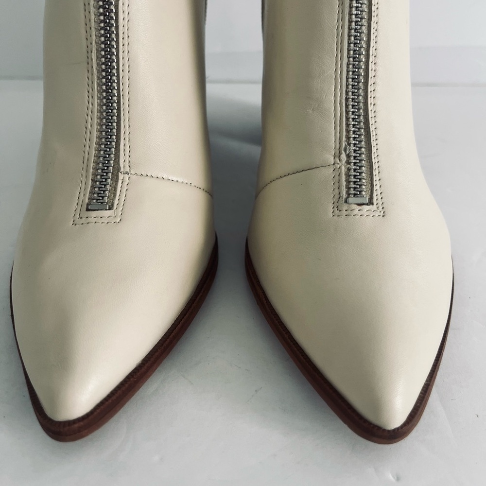 Sole Society $99 Desiray Cream Leather Pointed Toe Booties Size 7.5, 10 & 11 NEW - Picture 7 of 8
